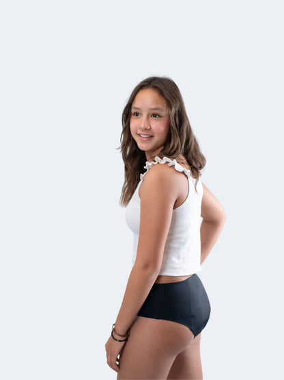 Shorty menstruel sans couture pour ado - Flux moyen à abondant